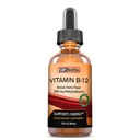 Vitamin B12 Sublingvální kapalné kapky - Methylkobalamin, VIT B 12 Podporuje energii, Max Absorpce, 3000mcg per Serving, 60 Servings, Non- GMO, Vegan Friendly, vyráběné v USA