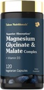 Tahoe Nutriční látky Glycinát hořečnatý a malát Komplex 124; s vitaminem D3 CLAS124; 120 Kapsle CLAS124; Superior Absorpce CLAS124; Non- GMO a gluten Free Formule