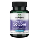 Swanson Copper Antioxidant Imunity System Red Blood Cell Support Mineral Supplement (Měděný chelát) 2 mg 300 Tabs (2 balení)