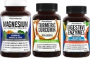 FarmHaven Magnesium Glycinát & Malate Complex w / Vitamin D3 & Kurkumin s BioPerine Black Pepper & Digestive Enzymy s 18 Probiotika & Byliny