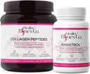 Annatrol Bone Support & FORTIBONE Collagen Peptides w / FORTIGEL, VERISOL - Kompletní kost, kloub, kůže, vlasy, nehty a metabolická podpora I124; 1 měsíční dodávka (Tub, 390g)