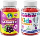 Dr. MORITZ Elderberry Gummies for Kids and Famili- Imunitary System Booster and Health Support with Black Sambucus Elderberry Extract - Vitamin a zink Herbal Imunity Boost Dodatek pro děti