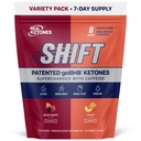Real Ketones BHB Exogenous Ketones Drink Mix Packets Keto Electrolytes Powder Packets No Sugar with 4 Main Fasting Electrolytes Plus Hydrating Patented Keto BHB - 7 Count Peach, Smíšené Berry