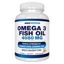 Arazo Nutrition Wild Chycený Omega 3 Rybí olej - 90 Soft Gels - 4,080mg High EPA 1200mg DHA 900mg Lemon Flavor Burless