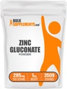 BulkSupplements.com Zinek Gluconate Powder - Zinek 40 mg, Minerální dodatek pro imunitní podporu - Gluten Free, 285mg na Serving, 1kg (2,2 kg) (balení po 1)