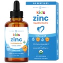 NutraChamps Liquid Zinc Drops pro děti, iontový zinek Drops Enhanced s vitamínem C pro děti, Sugar- Free 4 oz, Vegan & Non- GMO, Tangerine, 60 Servings, 2 Měsíční dodávky