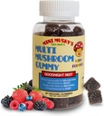 Mini Mushy 's Organic Goodnight Rest Gummies CLAS124; Ashwagandha, Reishi, Lions Mane, Houby, Melatonin CLAS124; Děti věku 2 + přírodní barva, Alergie Friendly, Nízký cukr CLAS124; Berry Flavor - 30 Počet