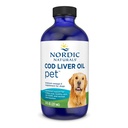 Nordic Naturals Pet Cod Jaterní olej, bez příchutí - 8 oz - 1048 mg Omega33 per Teaspoon - Fish Oil for Dogs with EPA & DHA - Promotes Skin, Coat, & Imunní zdraví