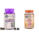 Zahrada života Organics Elderberry Gummies pro dospělé a děti - Imunitní podpůrný dodatek s Organic Fruit & Organics Kids Gummy Vitamíny - Ovoce - Certified Organic