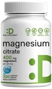 Magnesium Citrát 400mg per Serving, 300 Veggie Kapsle - Chelated, Snadno Absorbované, Čištěná stopa Mineral - Svalová, Srdce, a stravitelná podpora - Non- GMO