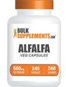 BulkSupplements.com Alfalfa Extract Kapsle - Alfalfa dodatek, Zelená Supplement, Alfalfa Kapsle - Bezlepkové, 1 Kapsle per Serving, 240 Veg Kapsle (Balení po 1)