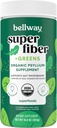 Bellway Super Fiber + Zelený Powder, Sugar- Free Psylium Husk Fiber Supplement Powder with Super Green (30 Servings)