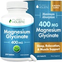 Glycinát hořečnatý 400mg - 270 tablet hořčíku (ne Kapsle) - 400 mg Elemental Magnesium - Vysoce biologicky dostupný - Vegan a Vegetarián - pro zlepšení spánku, zmírnění stresu a křeče obrany