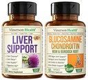 Jaterní čištění Detox & opravy Mléko Thistle dodatek & Vegan Glucosamine Chondroitin MSM společný doplněk podpory