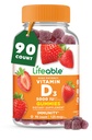 Vitamin D Gummies pro dospělé 124; 5000 IU vitaminu 124; Velký Ochutnávání D3 vitaminu vitaminu 124; Imunitní podpora a zdravé kosti doplněk vitaminu D pro muže, ženy 124; 90 Gummies gama 124; Lifeable