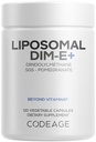 Codeage Liposomální DIM dodatek - 4 měsíce Dodávka DIM vitamínů a SGS, Granátová jablka, brokolice, Vitamin E Isomers Tocopherols Alpha Beta Gamma Delta - Liposomální vzorec - Gluten- Free - 120 Kapsle