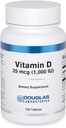 Douglas Laboratories Vitamin D 25 mcg (1000 IU) - D3 Vitamin - Pro imunitní podporu, zdraví kostí a zdraví zubů * - D Vitamin jako cholekalciferol - 100 tablet