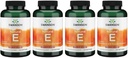 Swanson Vitamin E - přírodní doplněk vitamínu na podporu kardiovaskulárního zdraví - přírodní vzorec dodávající esenciální D- Alfa Tokoferoly - (100 Softgels, 1000 IU každý) (4 balení)