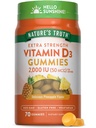 Nature 's Truth Vitamin D3 Gummies PHAR124; 2000 IU PHARMAN 124; 70 Count GARMAN 124; Ananas Flavor PHARMAN 124; Vegetarian, Non- GMO a gluten zdarma dodatek