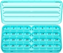 Zoksi Monthly Pill Organizer 1 krát denně, 30 Day Pill Box Organizátor, Jeden měsíc Pill Pouzdro na cestu, 31 Daily Medcine Kontejner na vitamíny, dodatek a léky (Cyan)