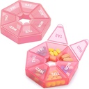 2PCS Týdenní Pill Organizátor Velký 7 den Pill Box Pořadatel Denní medicína Pouzdro pro vitamíny Rybí olejové pilulky doplňky Artritis Friendly
