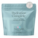 Doplňky TRU Hydration Complete BCAA, Aminokyseliny na bázi rostlin + růžová himalájská sůl, Electrolytes & L- karnitin, Vegan, Nulové kalorie, Žádná umělá sladidla, 24 Servings, Tropical Popsicle