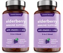 Vitamin Bounty Elderberry Imunitation Support - se zinkem, Vitamin C & Echinacea, Advanced 5-in-1 Směs, Výkonný antioxidant, Podporuje rovnováhu celého těla, Non- GMO - 60 Kapsle, 2 Pack