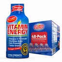 Vitamin Energy B12 11,000% Extra Strength Energy Shot Açaí Pomegranate 48 Pack, 260mg přírodní kofein, B12 & B6, nootropic Focus, Vitality, Nulový cukr, gluten- Free, Vegan, Kosher, 1.93 fl oz