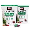 FORCE FACTOR Smarter Green Chews, 2- Pack, Green and Superfoods with Probiotics, Antioxidants, and Fiber, Green Supplement to Support Digestion, Nitric Oxide, and Energy, 120 Soft Chews