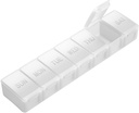 Extra Velký Pořadatel pilulek Týdenní, KAPENS Denní Pouzdro Box Velká Kapacita Compartments, 7 Den Pill Nádoby na léky doplňky Vitamin Fish Oil, Bílý