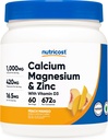 Nutrikost vápník hořčík zinek s vitamínem D3 prášek, 60 Servings (Peach Mango) - vápník (1000 MG) hořčík (420 MG) zinek (16.5 MG) Vitamin D3 (30 MCG) - gluten zdarma, Non- GMO