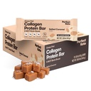 Perfektní Keto Bary - Nejčistší Keto Snacks s kolagen a MCT. No Add Sugar, Keto Diet Friendly - 3g Net Carbs, 19g Fat, 11g Protein - Diet Food Dessert (Slaný karamel, 12 barů)