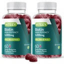 VITEEY Biotin Gummies for Hair Skin and Nails - Biotin for Hair Growth Gummies - 5000 mcg - Vegan, gluten- Free, Non- GMO - 120 Počet