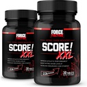 Force FACTOR Score! XXL, 2-Pack, Nitric Oxide Booster doplněk pro muže s L-Citrulline, Black Maca, & Tribulus zlepšit atletický výkon, zvýšení Stamina, & Podpora krevního toku, 60 Tablety