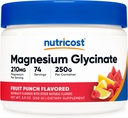 Nutrikost Glycinátový prášek hořčíku (ovocný punč, 250 gramů)