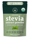 Organické 100% čisté Stevia Powder, 4 oz, uspokojuje sladké chutě, snižuje hladinu cukru v krvi pro diabetiky, Bulk Powerded Stevia Extract Sweetener pro lepší pečení a nápoje, 800 + Servings by NatriSweet