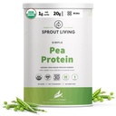 Sprout Living Organic Pea Protein Powder, Neochucené, 20 Grams of Plant Based Organic Protein Powder Without Icide Sweeteners, Non Dairy, Non- GMO, Vegan, Gluten Free (2 libry, 38 Služeb)