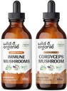 Wild & Organic Immunní Houba Tinktura 4 fl oz & Cordyceps Tincture 4 fl oz