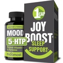 NooMost Mood Support Supplementary for Mood Boost, Calm Mind & Body, Stress Response, Energy Supplementary - Herbal Adaptogens: Ashwagandha, L Tyrosin, 5 HTP, Passion Flower, 30 Counts