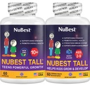 NuBest Bundle Tall 10 + 60 Kapsle Vysoké děti 60 Žvýkací tablety 124; Podpora růstu pro děti & dospívající 124; vápník, vitaminy D3 K2, kolagen & Byliny