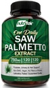 NutriFlair Saw Palmetto Extract 750mg, 120 Kapsle - Přírodní doplněk prostaty & Berry Zdravotní podpora - Pomáhá blokovat DHT zabránit vypadávání vlasů a pomáhá snížit časté močení, pro ženy a muže