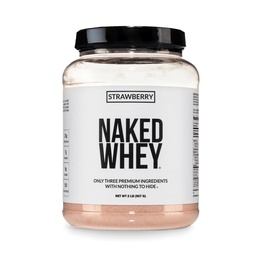 NAKED Jahodový syrovátkový prášek, Pouze 3 ingredience, 25g Tráva Fed syrovátkový prášek, Podpora růstu a obnovy svalů - 24 Služeb