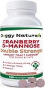 Cranberry D- Mannose pro psy a kočky Podpora močových cest Prevence a eliminace UTI, Močovina Infekce ledvin Podpora, Antioxidant (Dvojitá síla tablety, 120 Počet)