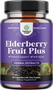 Černé Elderberry Kapsle Antioxidant Supplement - Elderberry Imunitní Supplement kůže s kůží Vitamíny a Sambucus Extract - Podpora imunitního systému