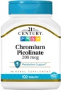 Pikolinát chromu 21. století 200 mcg 100 Tabs