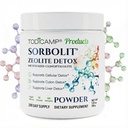 Sorbolit Zeolite Detox - 7.05 oz Zeolite Powder Supplement for Full Body Detox - Gut Cleanse, Buněčná Játra Detox 124; 200 Days Supply