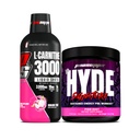 PROSUPPS L- karnitin 3000 Stimulant Volný tekuté výstřely (31 Servings, Dragon Fruit) a pan Hyde Signature Series Pre- Workout Energy Powerded Drink (30 Servings, Pixie Prach) Bundle