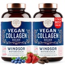 Vegan Collagen pro ženy a muže - Organic Superfood, Amino Acids Glycine, Lysin, Proline pro zdravou pleť, vlasy, nehty - Plant- Based Collagen Booster doplňky - 60 Gluten- Free Vegetarian pilulky