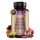 Organické Super Maki Berry Kapsle - Superfood Powder - Elderberry Extract, Cranberry, Granulát, Acai - Suchá Oko & Slza Support, Gut Health, Skin - 60 Vegan Kapsle, Non GMO, Gluten Volný dodatek