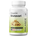 Organic Shatavari 1200mg, 60 Kapsle - Kojení Podpora vitamínů, Hormonální rovnováha pro ženy, Chřest Racemosus Root